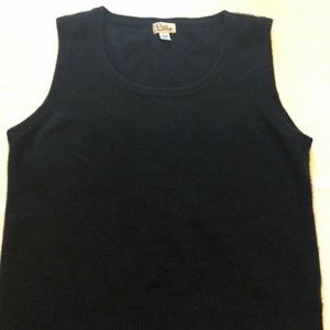 Lilly Pulitzer Black Soft Cashmere Scoop Sleeveles